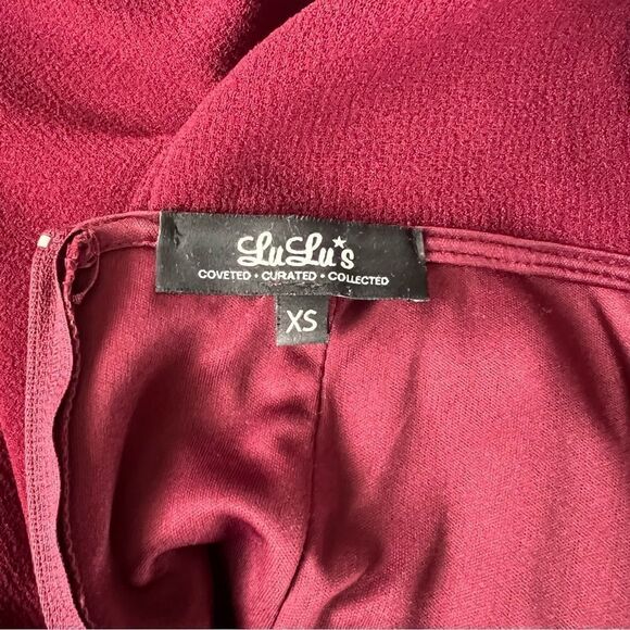 Lulus Burgundy Backless Mini Cape Dress - Picture 8 of 8